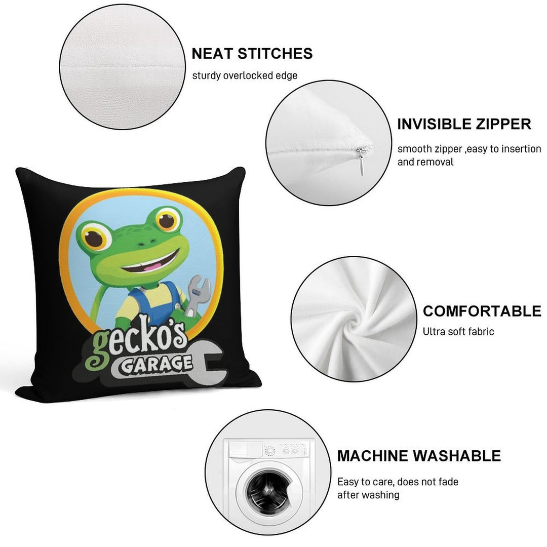 Kids Garage Gecko's GG Soft Bedroom Essential Throw Pillow