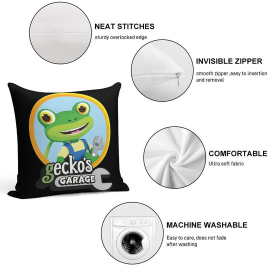 Kids Garage Gecko's GG Soft Bedroom Essential Throw Pillow