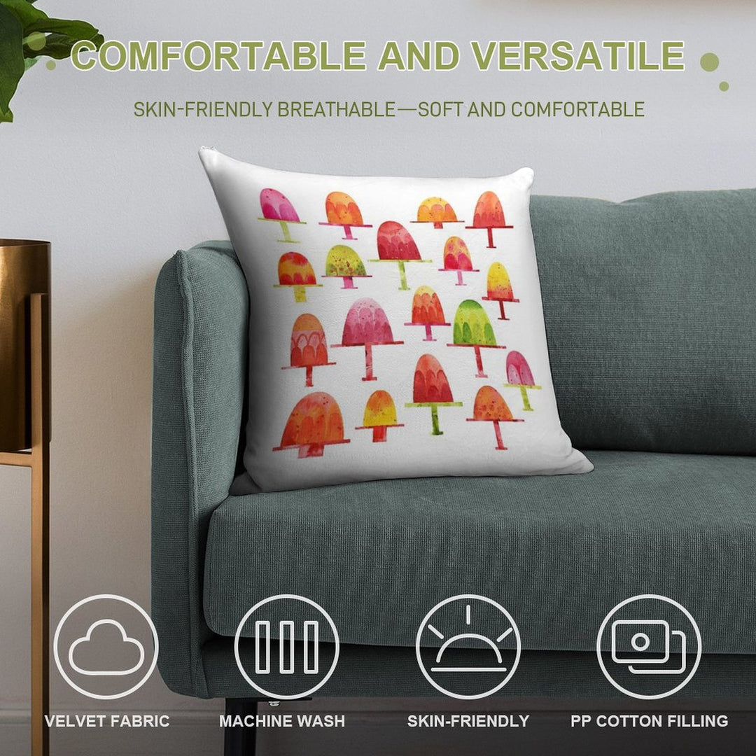 Jellies on Plates Soft Hidden Zipper Throw Pillow