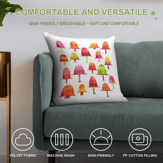 Jellies on Plates Soft Hidden Zipper Throw Pillow