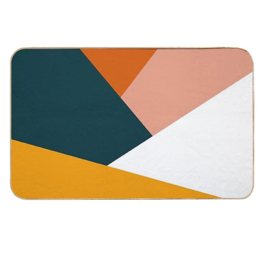 Colorful Geometric Design  High-Traffic Bath Mat