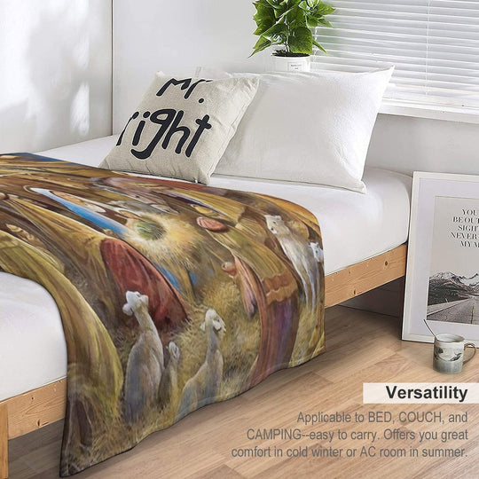 Christian Christmas Nativity Travel-friendly Throw Blanket
