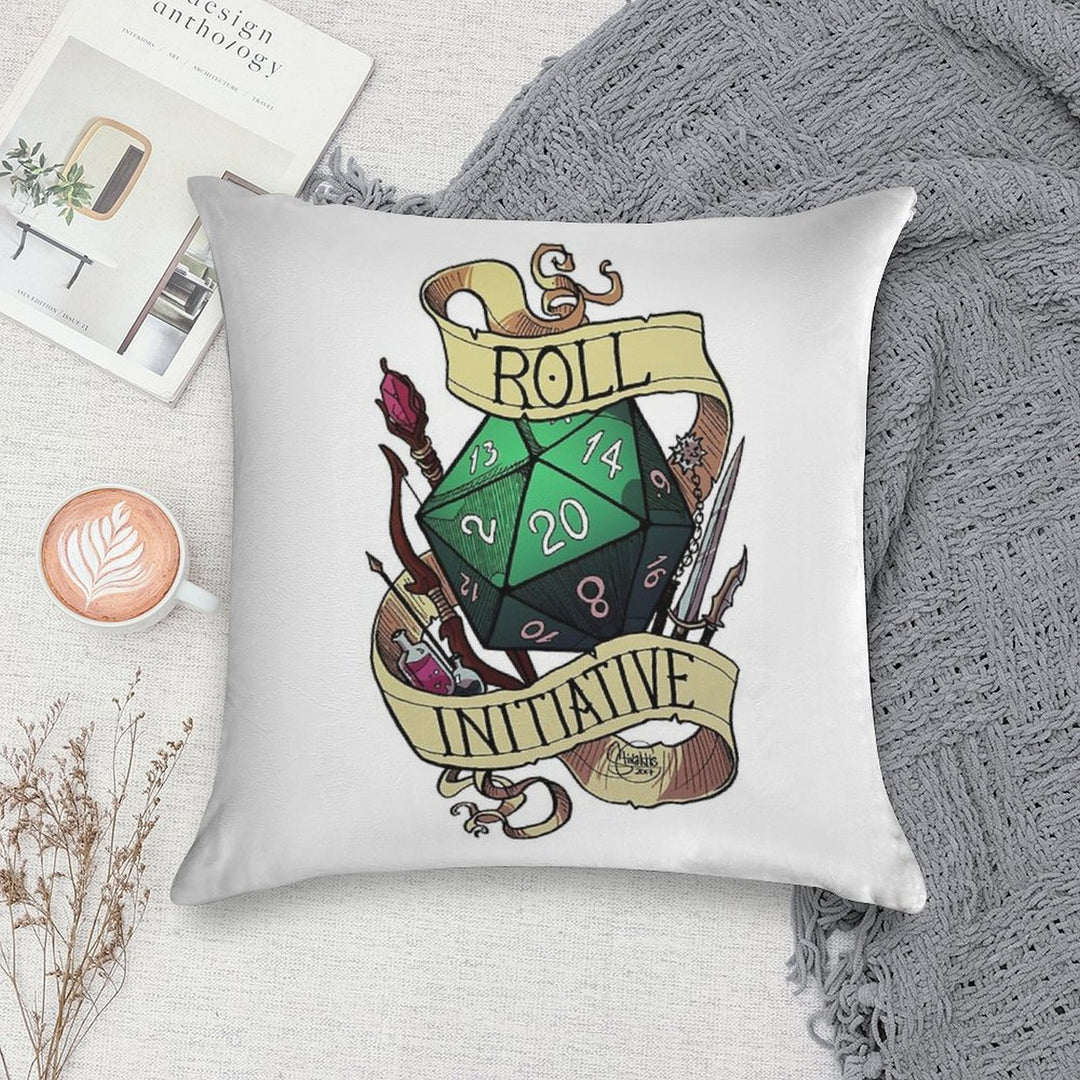 Roll Initiative Soft Gift Ready Throw Pillow