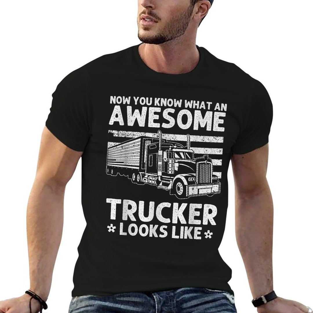 Best Truck Driver Art for Men Dad Women Trucking CDL Trucker  Affordable Price T-Shirt