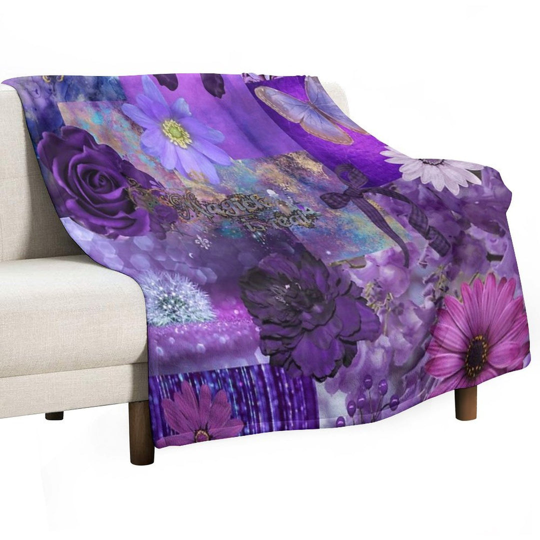 Purple Aesthetic Lightweight Throw Blanket