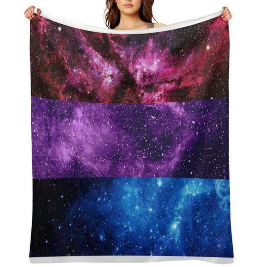 Bi Galaxy Multi-functional Throw Blanket