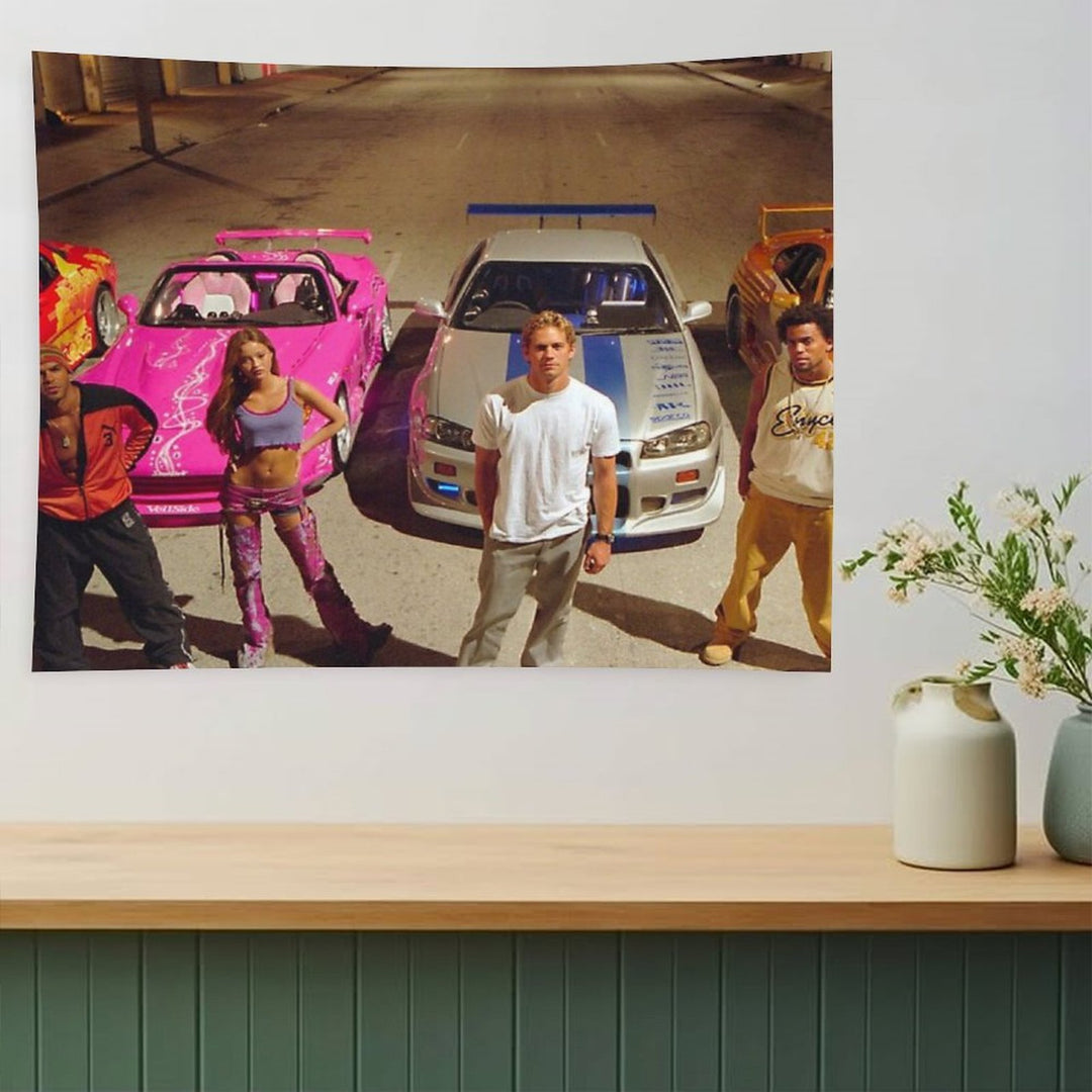 FAST AND FURIOUS RACE CAR SCENE Tapestry