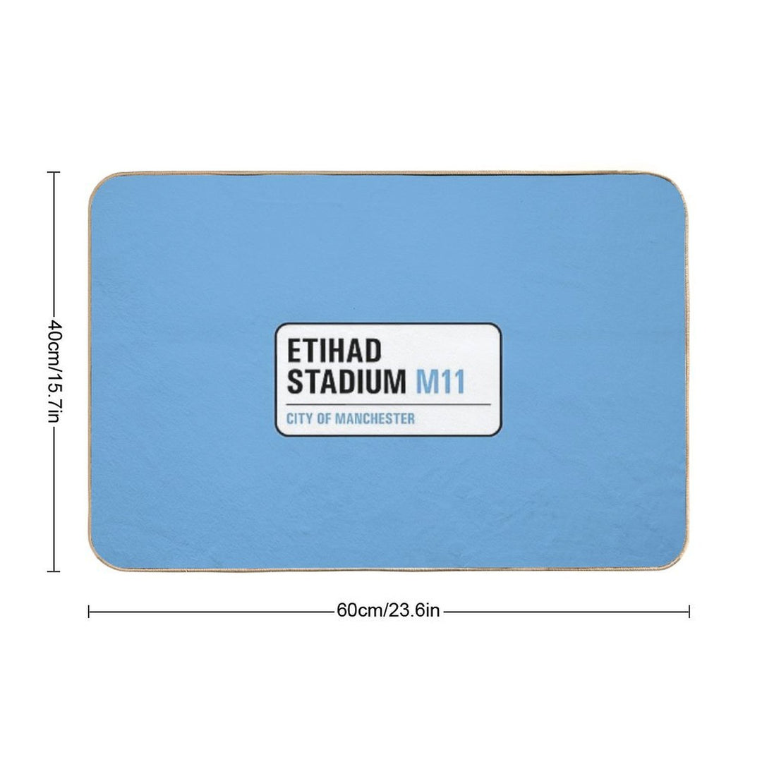 Man City - Etihad Stadium Street Sign  High-Traffic Bath Mat