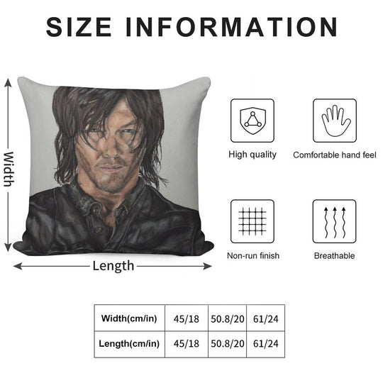 Daryl Dixon Soft Gift Ready Throw Pillow