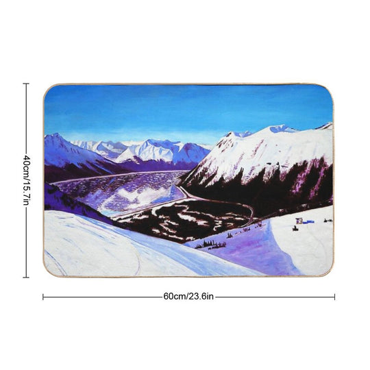Alyeska Blue Bird Day  High-Traffic Bath Mat