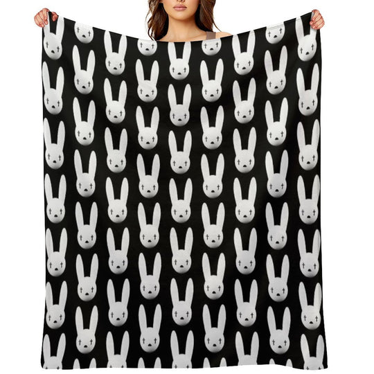 Bad Bunny Logo Oasis Tour 2019 2020 Budiyanto Premium Throw Blanket