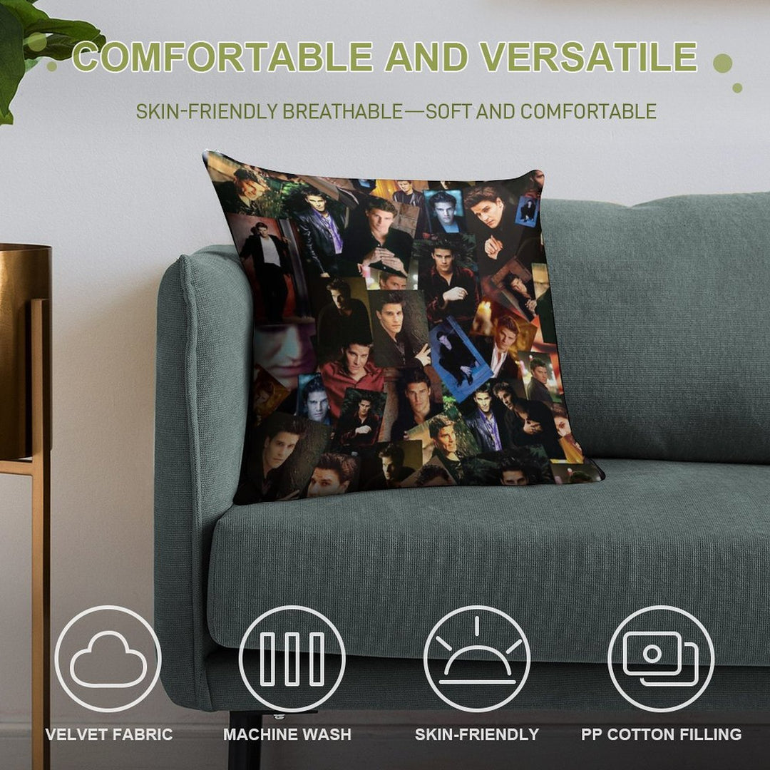 Angel Collage Soft Bedroom Essential Throw Pillow