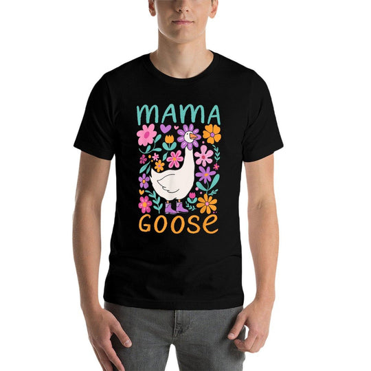 Funny Silly Goose Mom Mommy Mothers Day Floral Mama Goose  Moisture-wicking T-Shirt