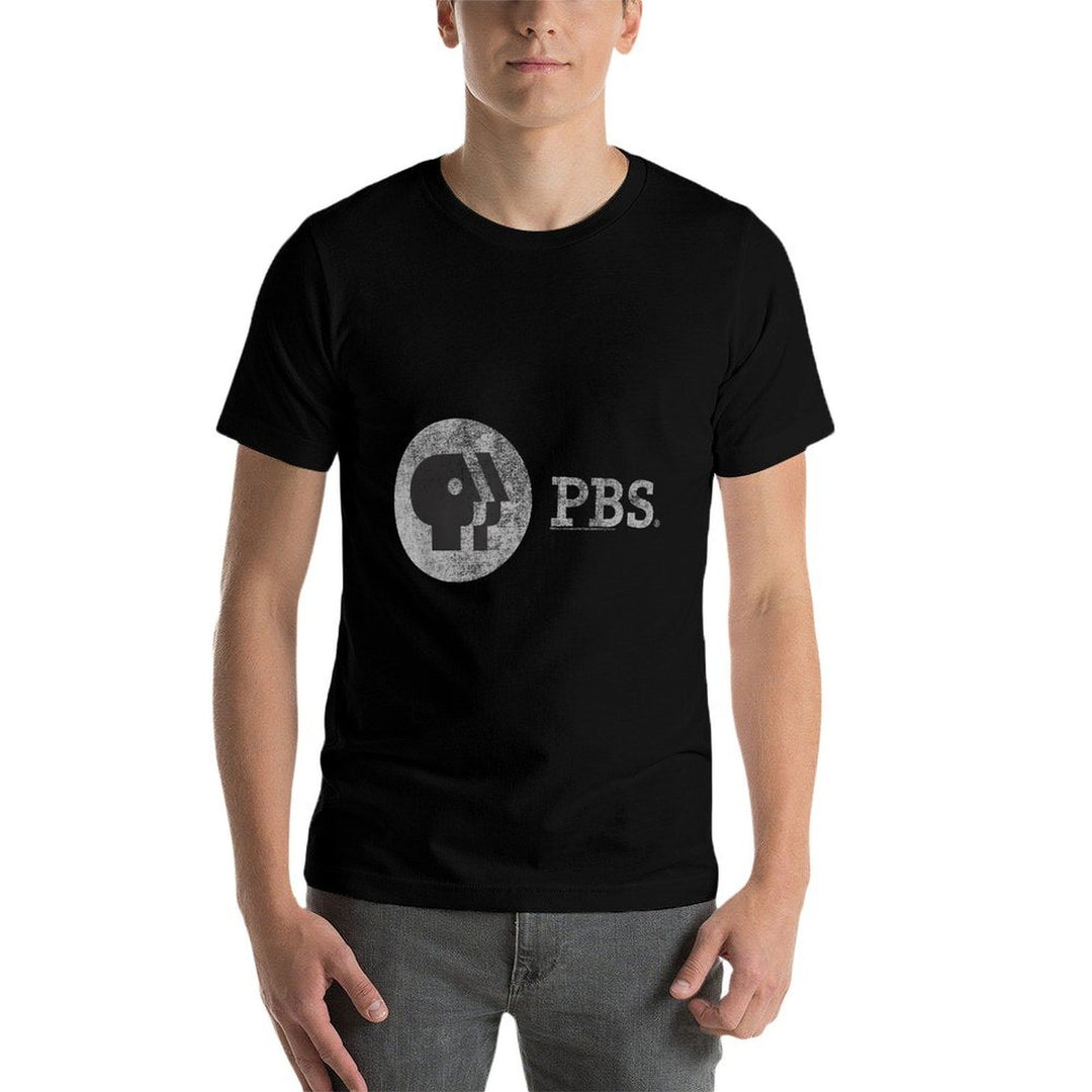 PBS Distressed Vintage Logo Public Broadcasting Service  Trendy Pattern T-Shirt