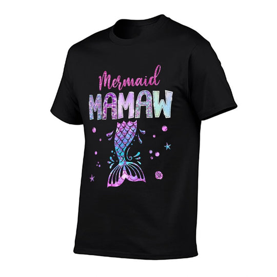 Mermaid Mamaw Birthday Party Girl Family Matching  Trendy Pattern T-Shirt