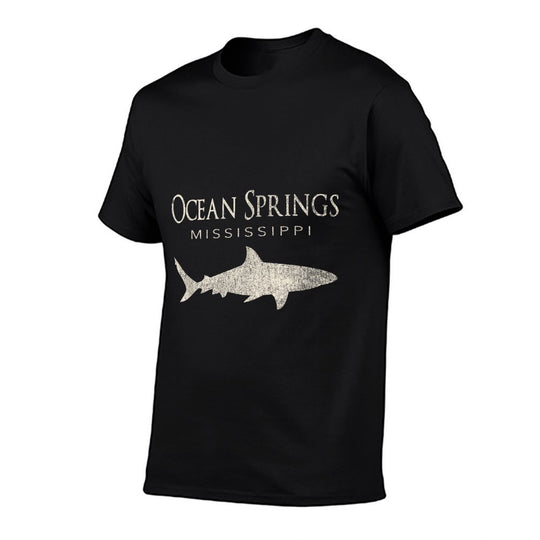 Retro Ocean Springs MS Shark  Tagless Design T-Shirt