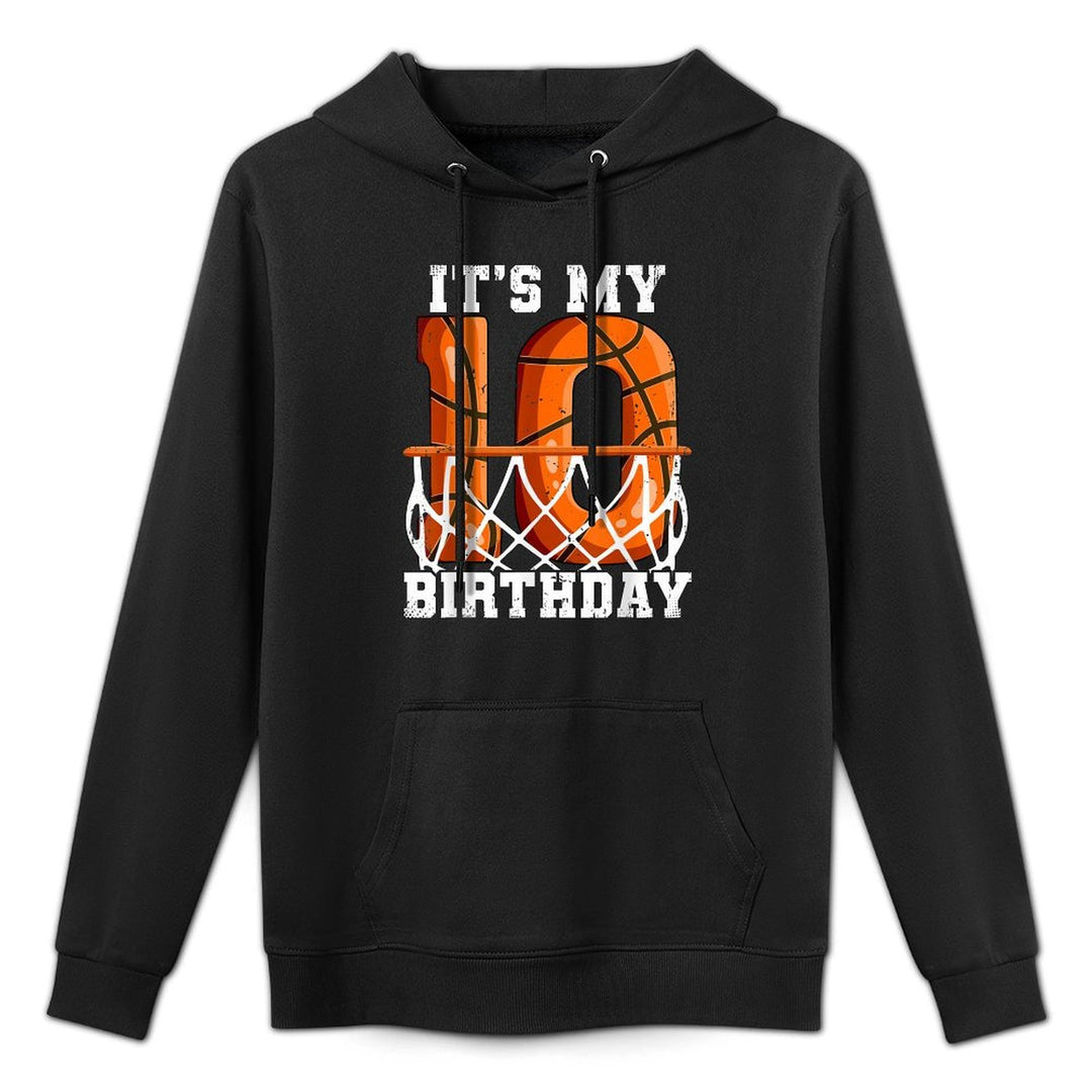 10th Birthday Basketball, Small Customizable Surface Hoodie