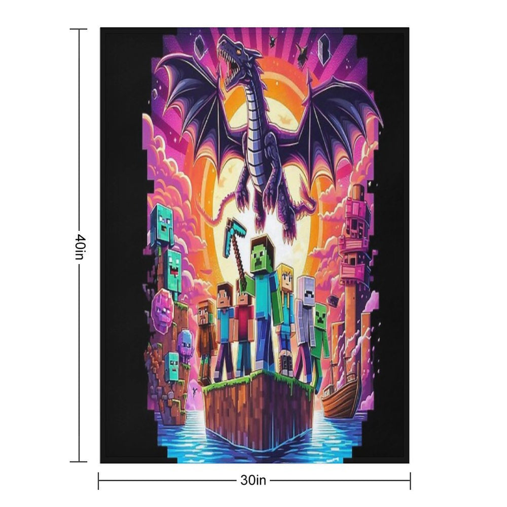 Ender Dragon Shrink-resistant Throw Blanket