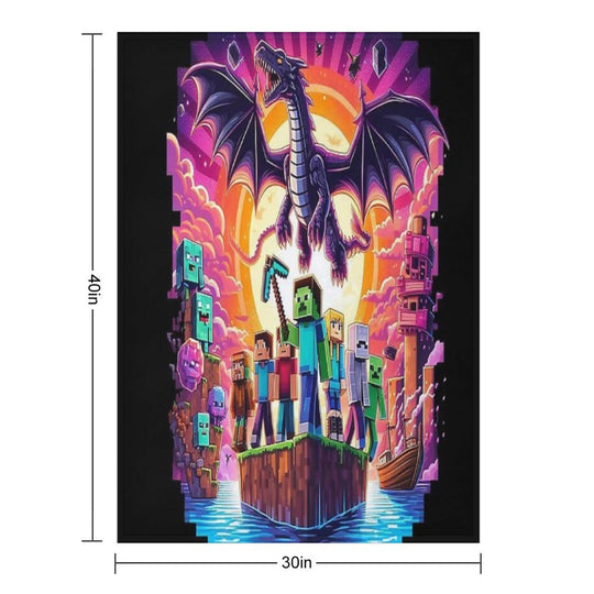 Ender Dragon Shrink-resistant Throw Blanket