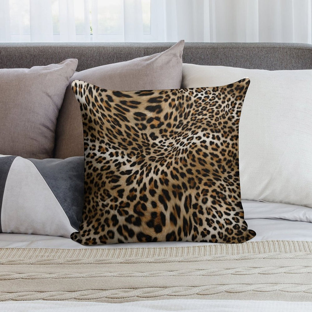 Leopard Pattern Soft Washable Throw Pillow