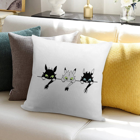 Toothless Babies Soft Shrink-Resistant Throw Pillow