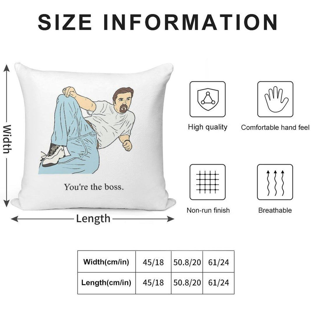 David Brent  You're The Boss Soft Home Decor Throw Pillow