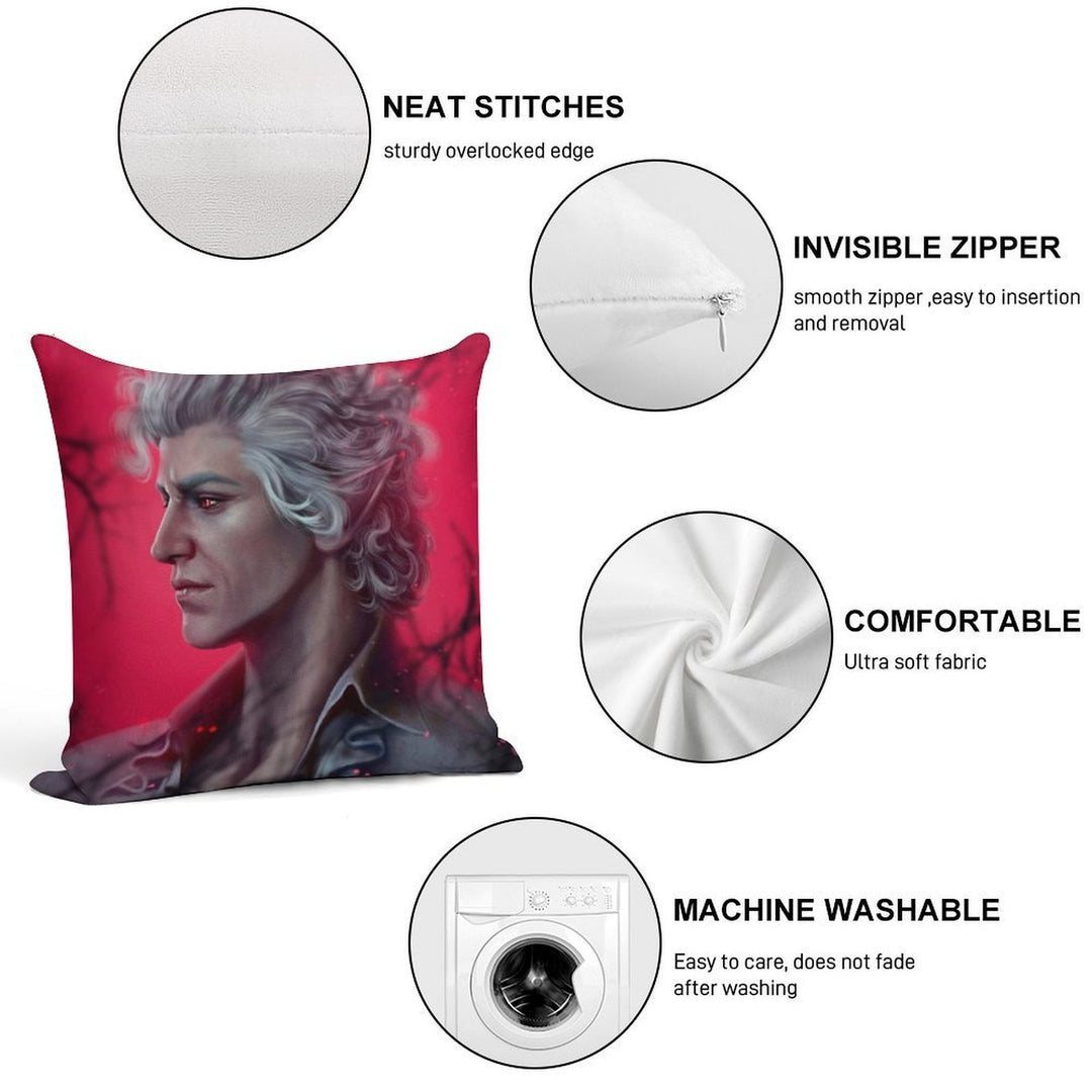 Astarion Soft Washable Throw Pillow
