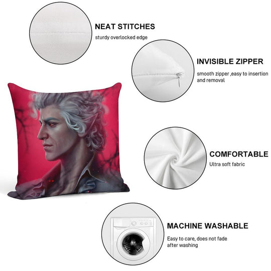 Astarion Soft Washable Throw Pillow