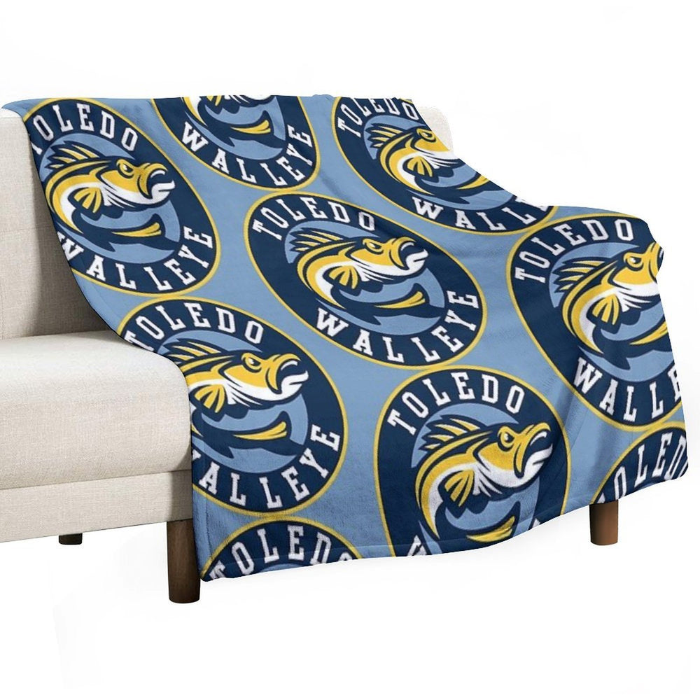 TOLEDO WALLEYE Hockey Logo1 Lightweight Throw Blanket