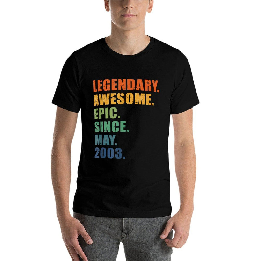 2003 May For Men Women 21 Year Anniversary 21st Birthday  Vintage-inspired T-Shirt