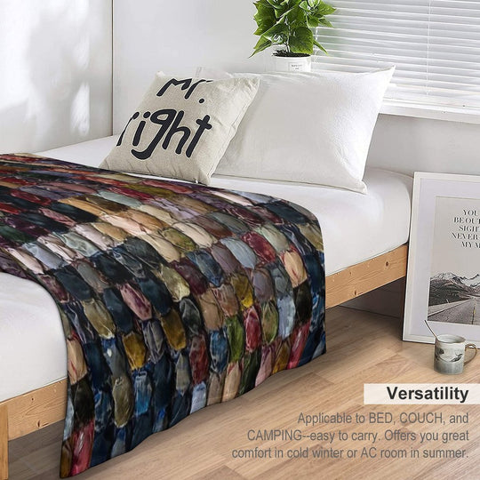 Great Grandmother's Velvet Quilt Multi-functional Throw Blanket