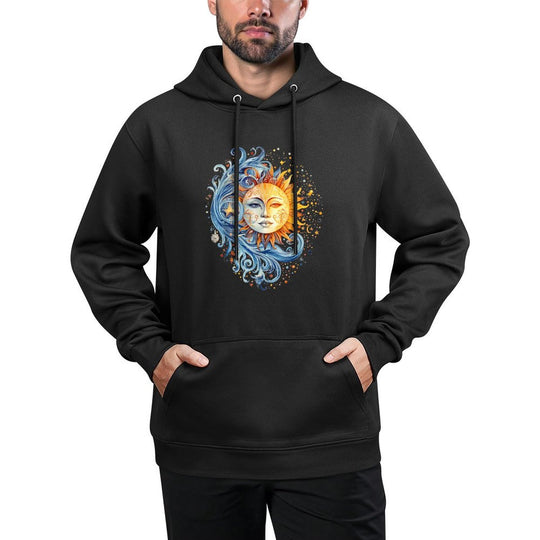 Mystic Sun And Moon Woman Mystical Flowers Aesthetic Kangaroo Pocket Hoodie