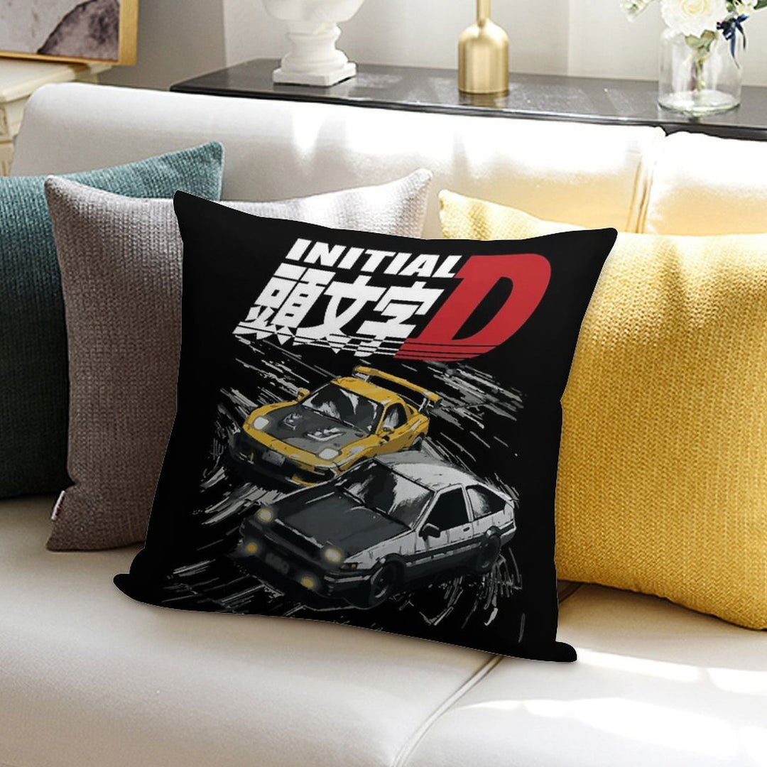 Mountain Drift Racing Initial D Tandems AE86 Vs FD Rx-7 Soft Style Accent Throw Pillow