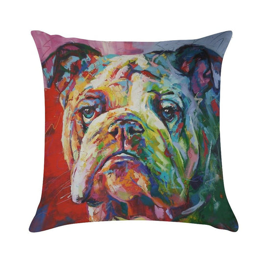 English Bulldog Soft Anti-Pilling Throw Pillow