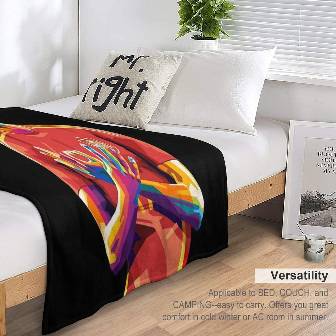 Lamine Yamal Wpap Pop Art Eco-conscious Throw Blanket