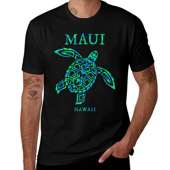 Maui Hawaii Sea Turtle Boys Girls Womens Vacation Souvenir  Graphic-printed T-Shirt