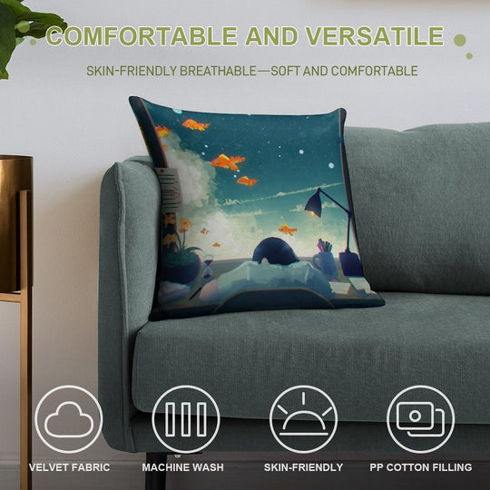 Dreaming... Soft Anti-Pilling Throw Pillow