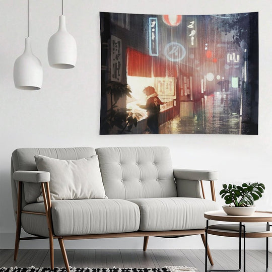 Night in Tokyo Tapestry