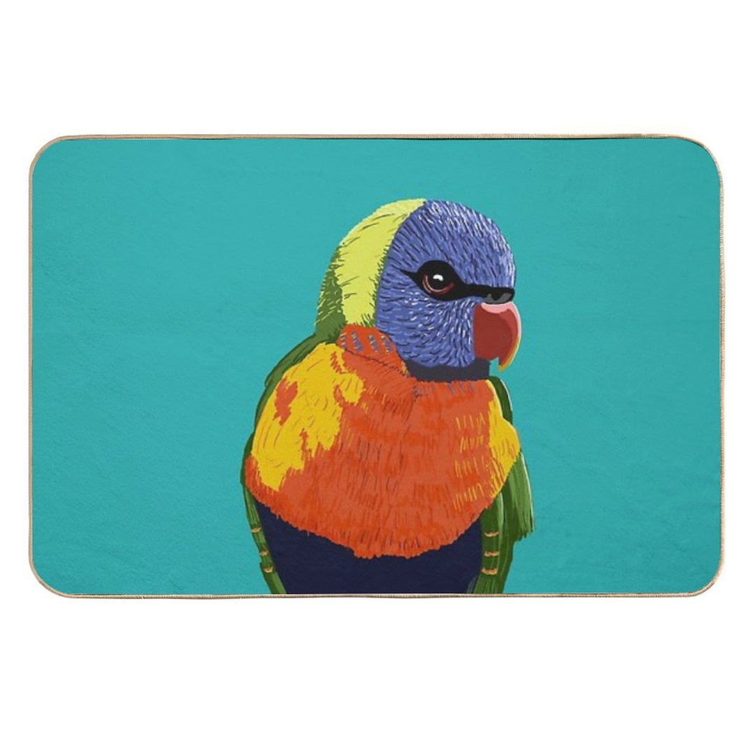 Rainbow Lorikeet  Stain-Proof Bath Mat