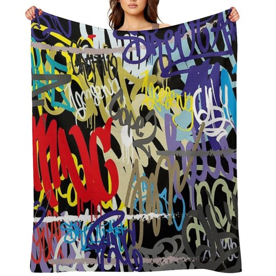 Graffiti Abstract Art Premium Throw Blanket