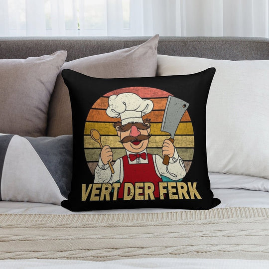 The Muppet Kitchen Swedish Chef Soft Gift Ready Throw Pillow