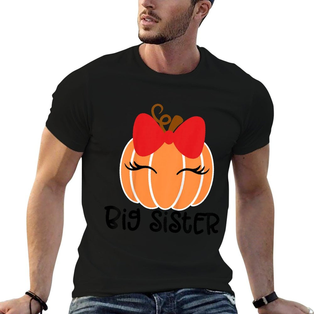 Big Sister Pumpkin Toddler Halloween Pregnancy Announcement  Relaxed-fit T-Shirt
