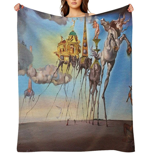 The Temptation of St. Anthony Machine-washable Throw Blanket
