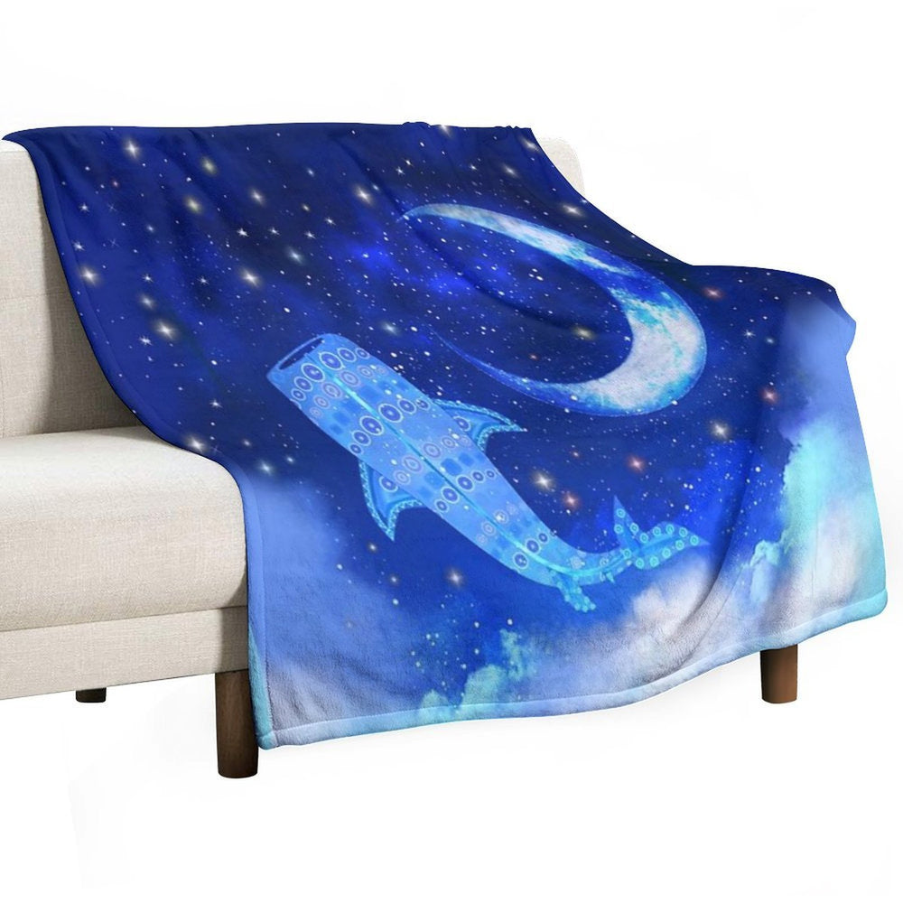 WHALE-SHARK GALAXY 313 Easy Care Throw Blanket