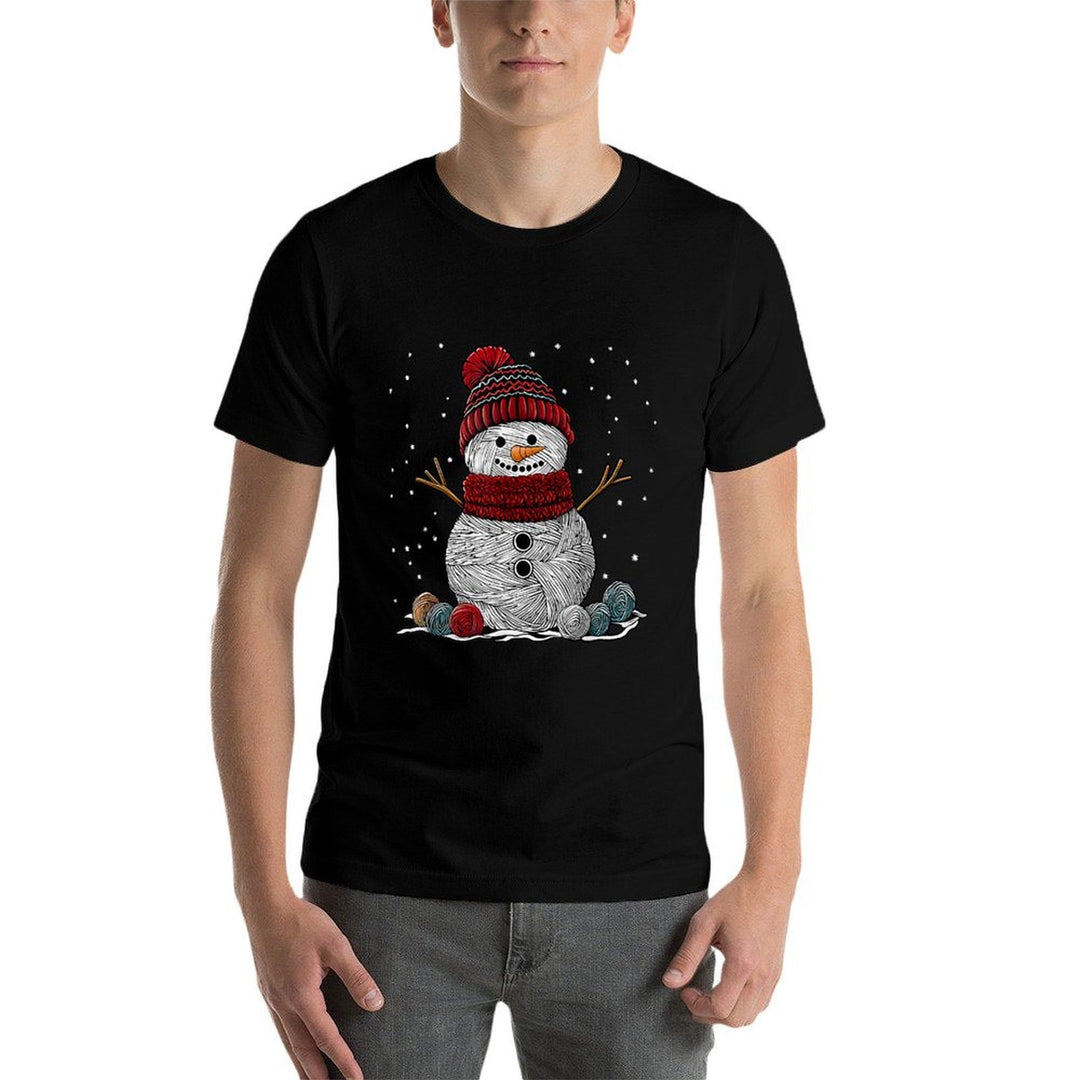Yarn Snowman Sewing Knitting Crocheting Quilter Crochet  Relaxed-fit T-Shirt