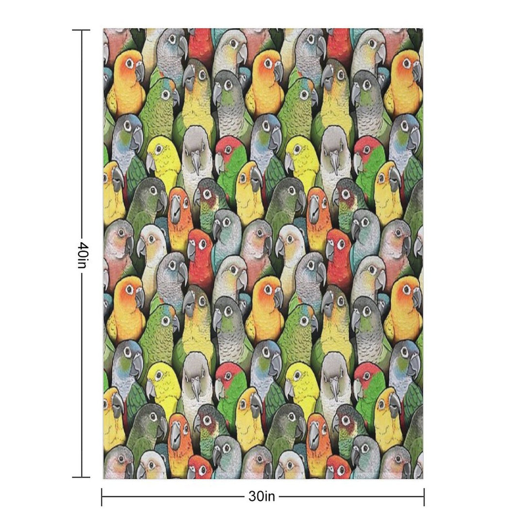 Colour of Conures Lightweight Throw Blanket