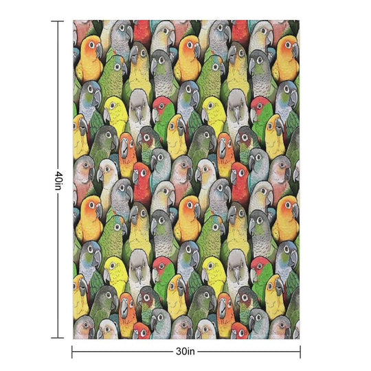 Colour of Conures Lightweight Throw Blanket