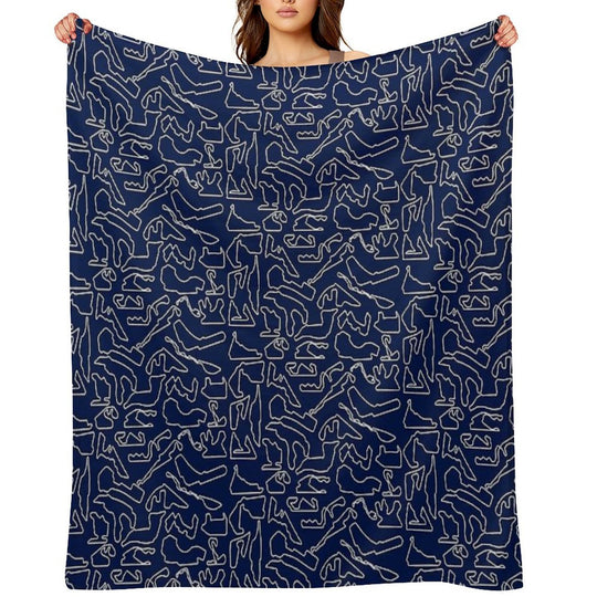 F1 Tracks 2023 (Dark Blue) Comfort Throw Blanket