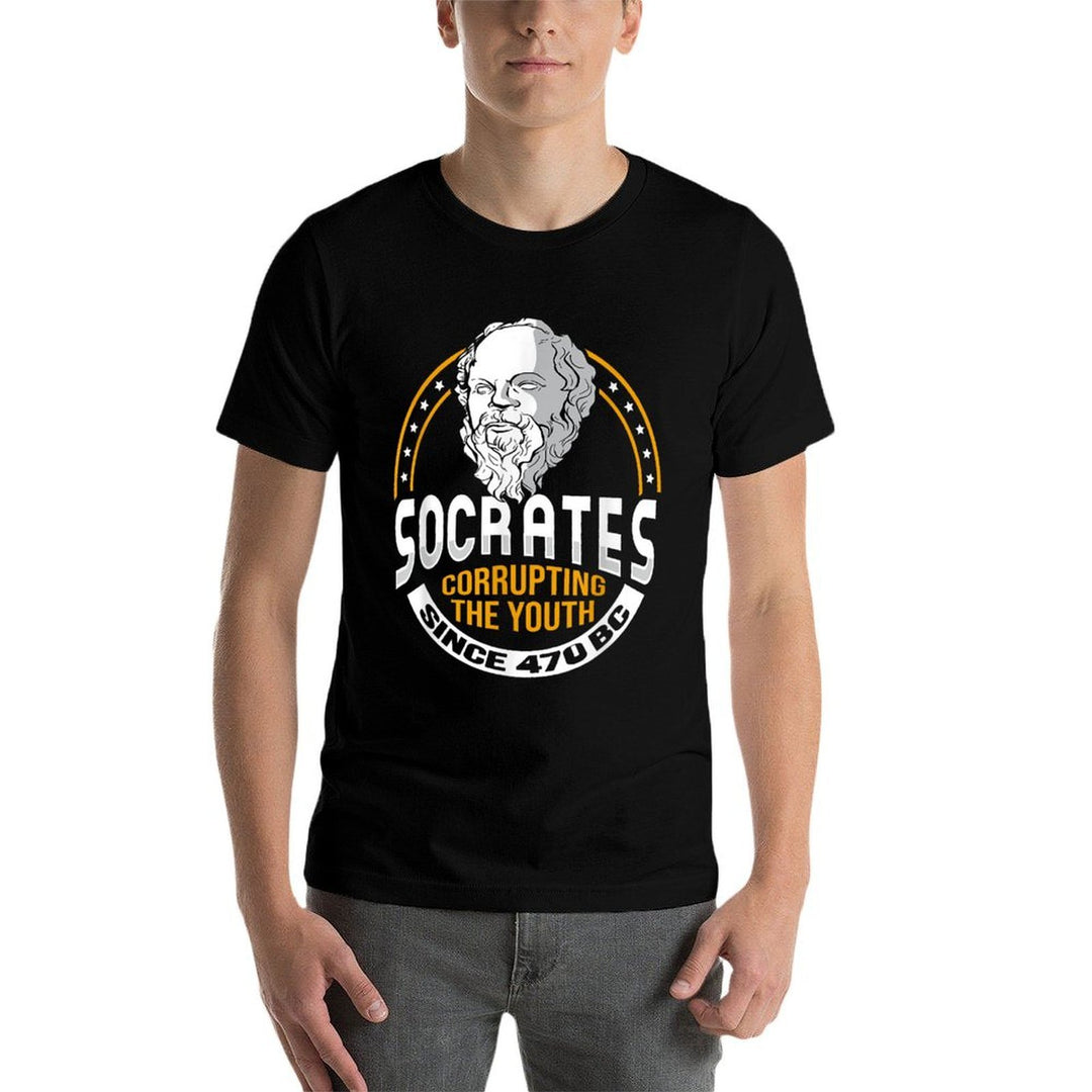 Socrates Corrupting Youth Meme for A Philosopher  Slim-fit Cut T-Shirt