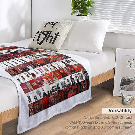 Hip Hop Album Cover Collage Flag Velvety-soft Throw Blanket